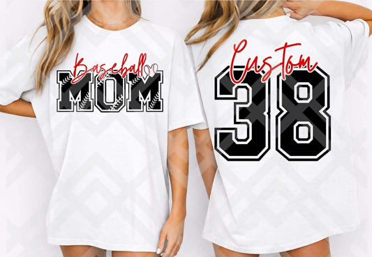 Softball/Baseball Mom Custom Shirt