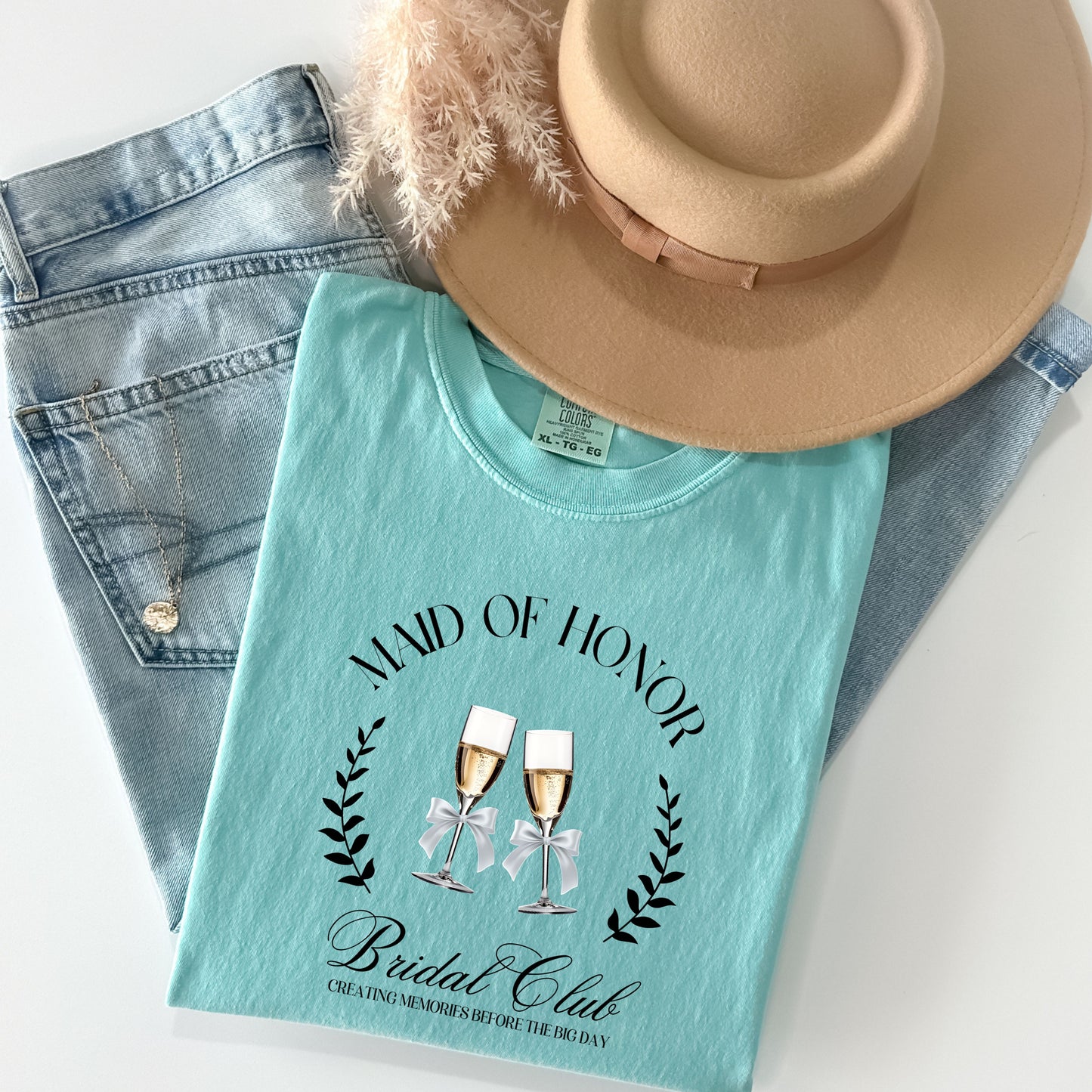 Maid Of Honor Bridal Social Club Tee