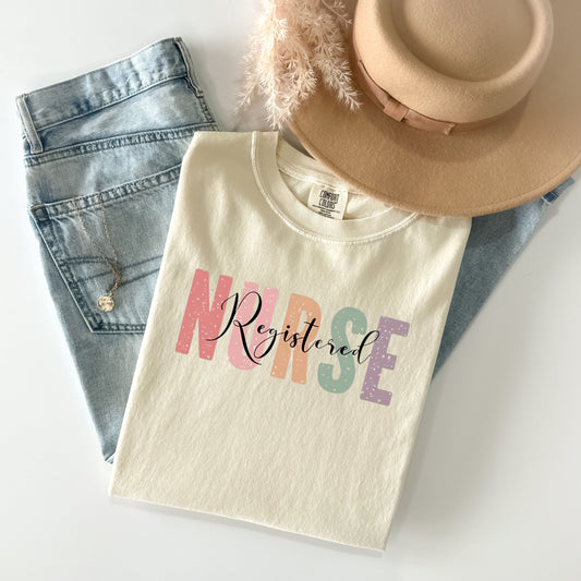 Pastel Registered Nurse Tee