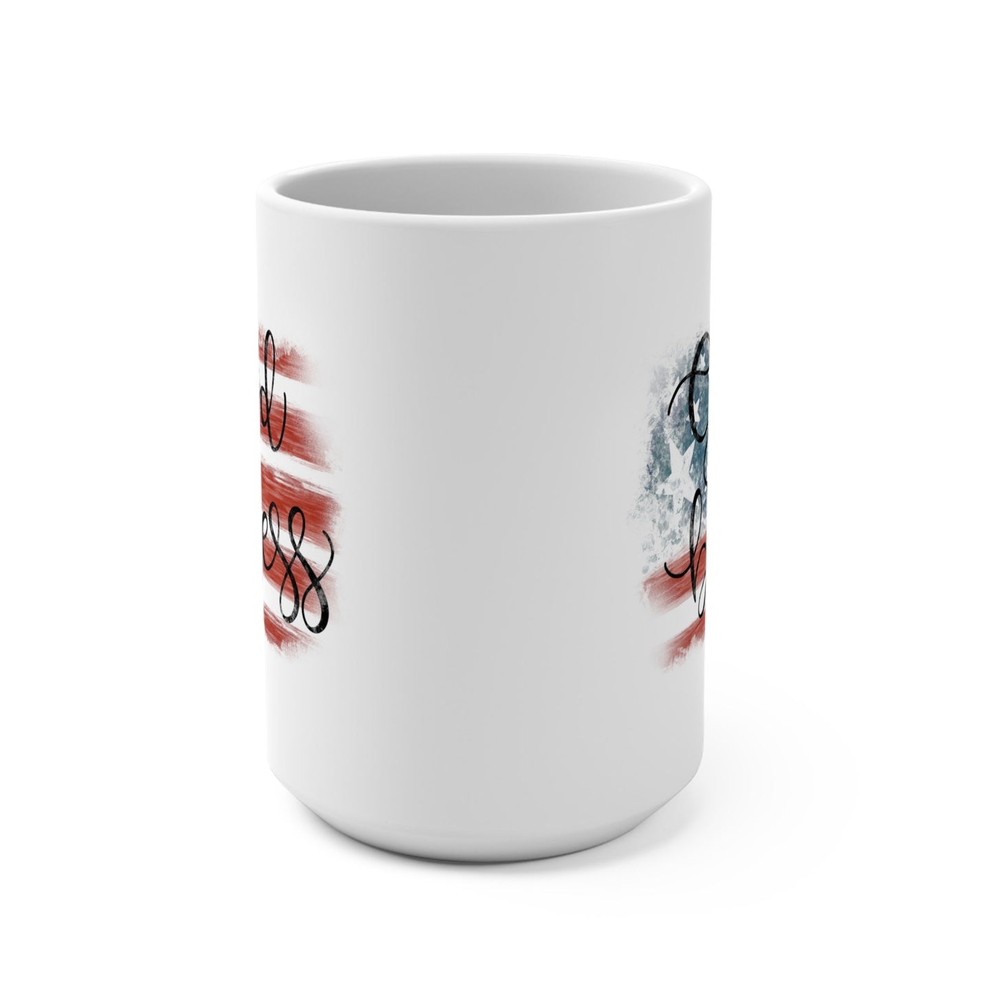 God Bless American Flag Mug