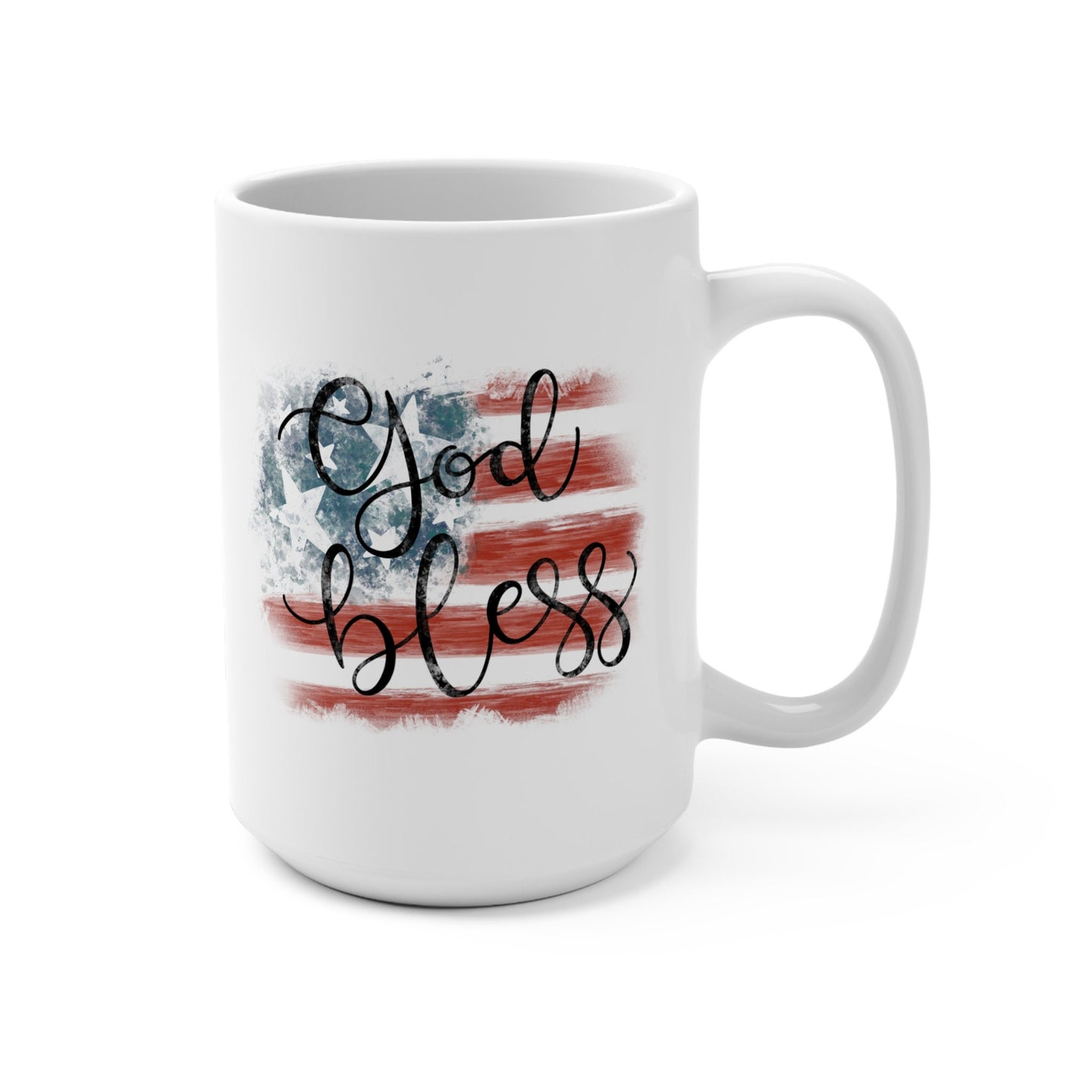 God Bless American Flag Mug