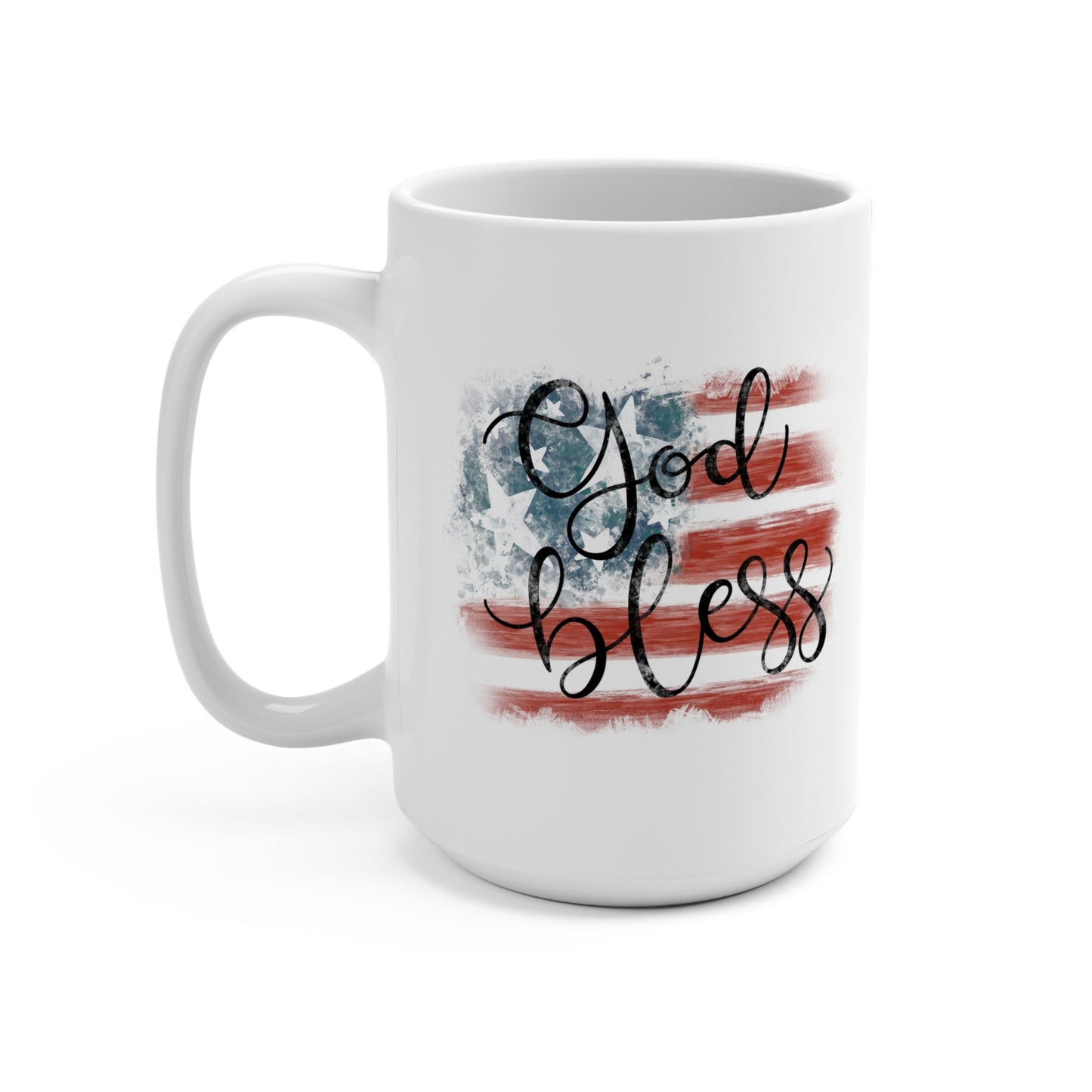 God Bless American Flag Mug