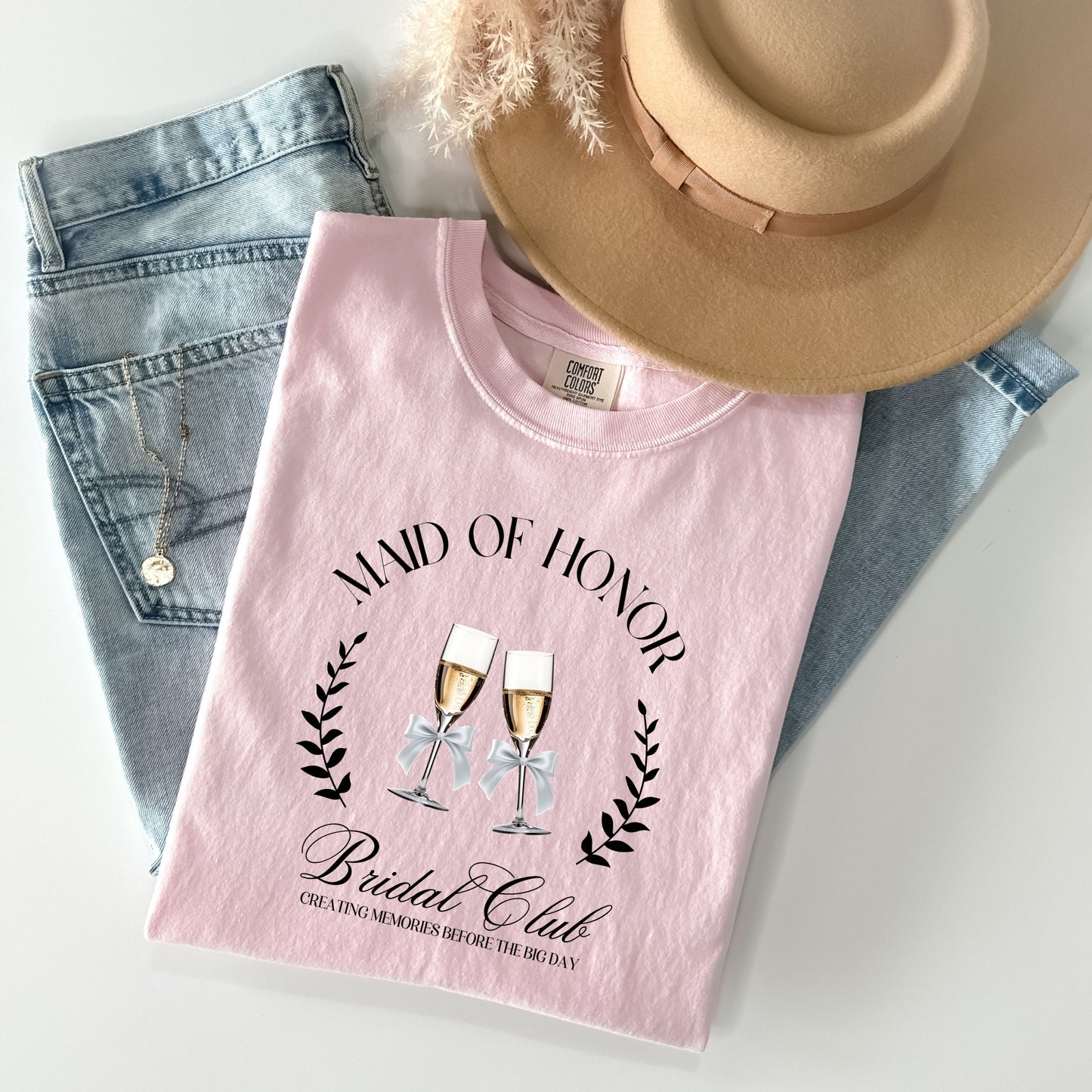 Maid Of Honor Bridal Social Club Tee