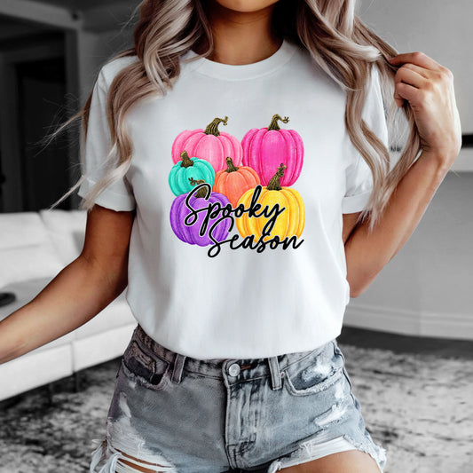 Spooky Season Stacked Pumpkins Tee