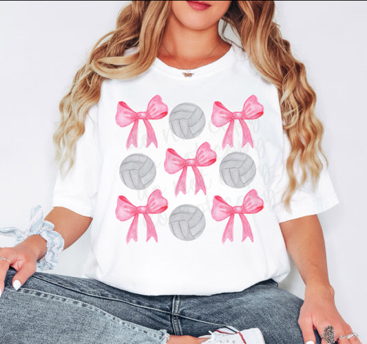 Pink Coquette Volleyball Tee
