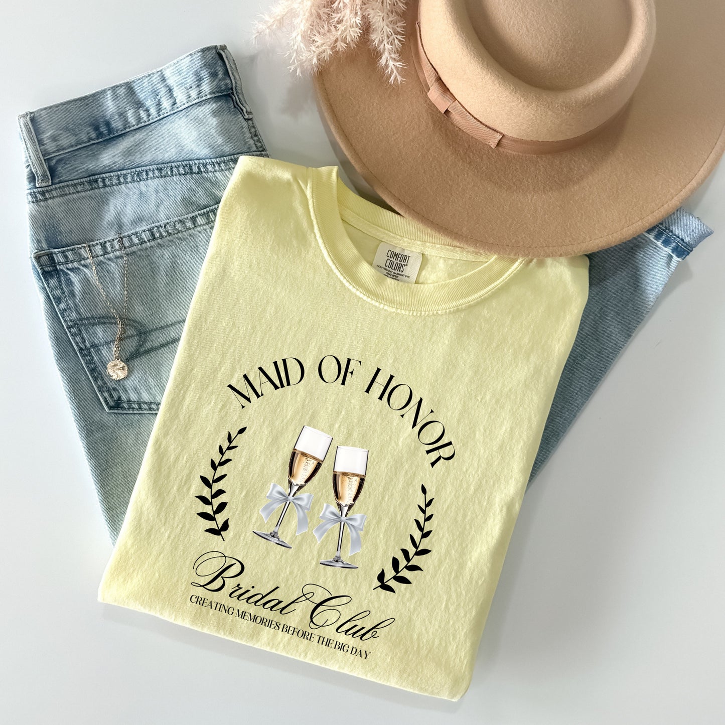 Maid Of Honor Bridal Social Club Tee