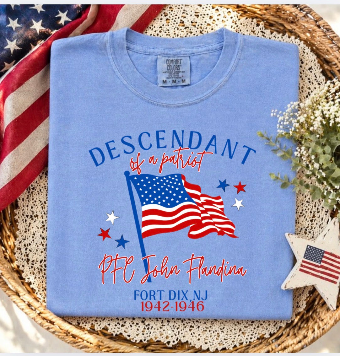 Descendant Of A Patriot, USA Independence Day Shirt