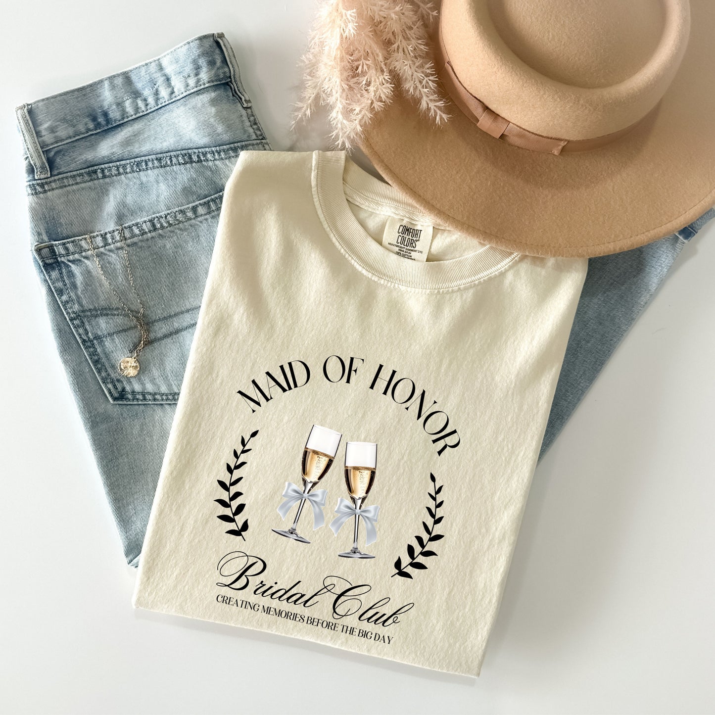 Maid Of Honor Bridal Social Club Tee